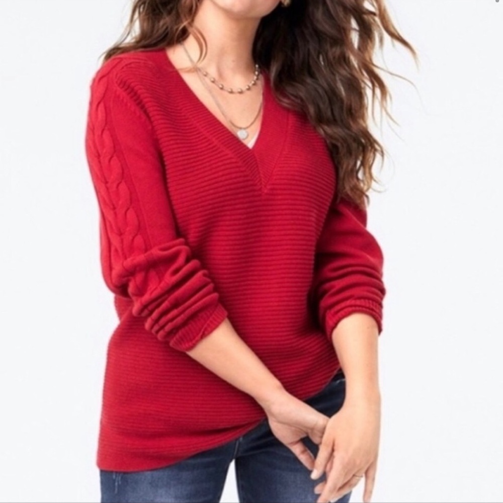 Cabi Standout V Neck Pullover Sweater